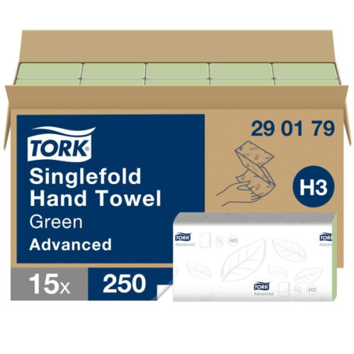 Rankšluosčiai servetėlėmis Tork Advanced Zigzag, žali, 2sl.